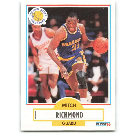 1990-91 Fleer #67 Mitch Richmond EX Excellent Golden State Warriors Basketball Card