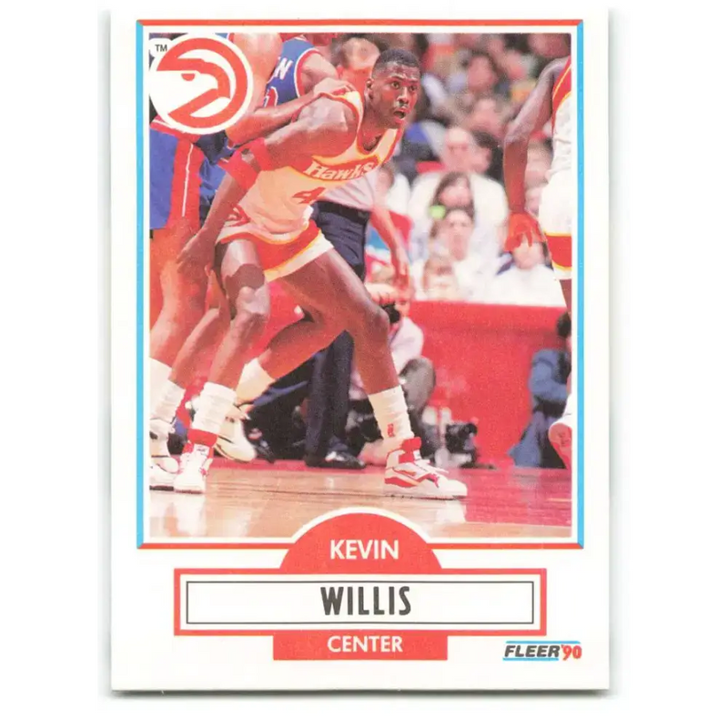 1990-91 Fleer #7 Kevin Willis EX Excellent Atlanta Hawks Basketball Card - Basketball Card Single