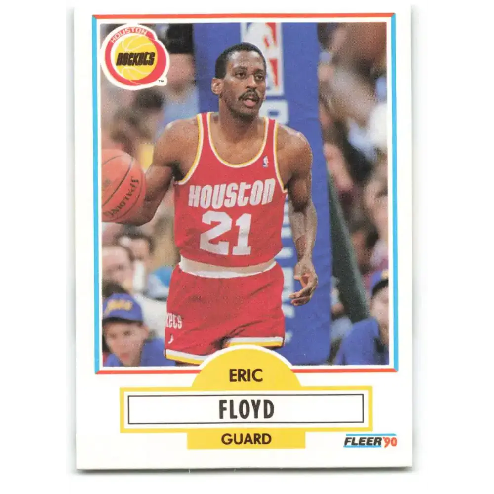 1990-91 Fleer #70 Sleepy Floyd EX Excellent Houston Rockets Basketball Card - Basketball Card Single