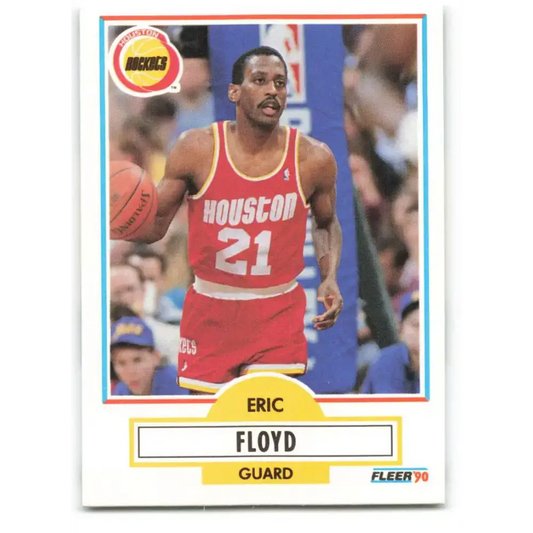 1990-91 Fleer #70 Sleepy Floyd EX Excellent Houston Rockets Basketball Card