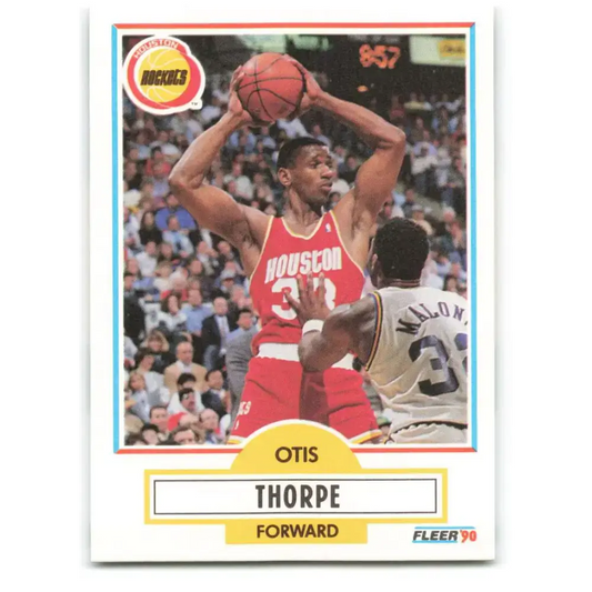 1990-91 Fleer #74 Otis Thorpe EX Excellent Houston Rockets Basketball Card