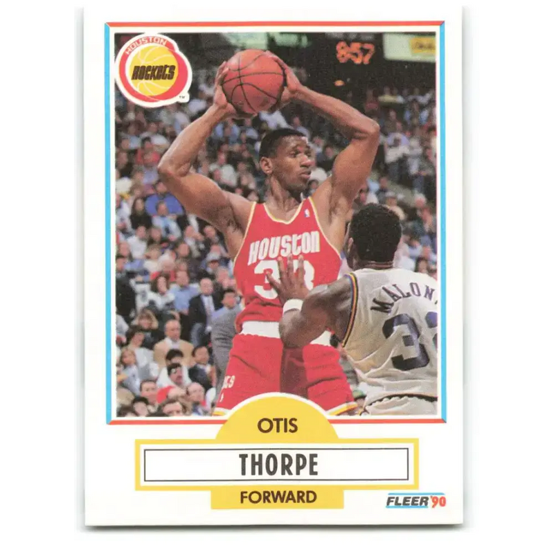 1990-91 Fleer #74 Otis Thorpe EX Excellent Houston Rockets Basketball Card - Basketball Card Single