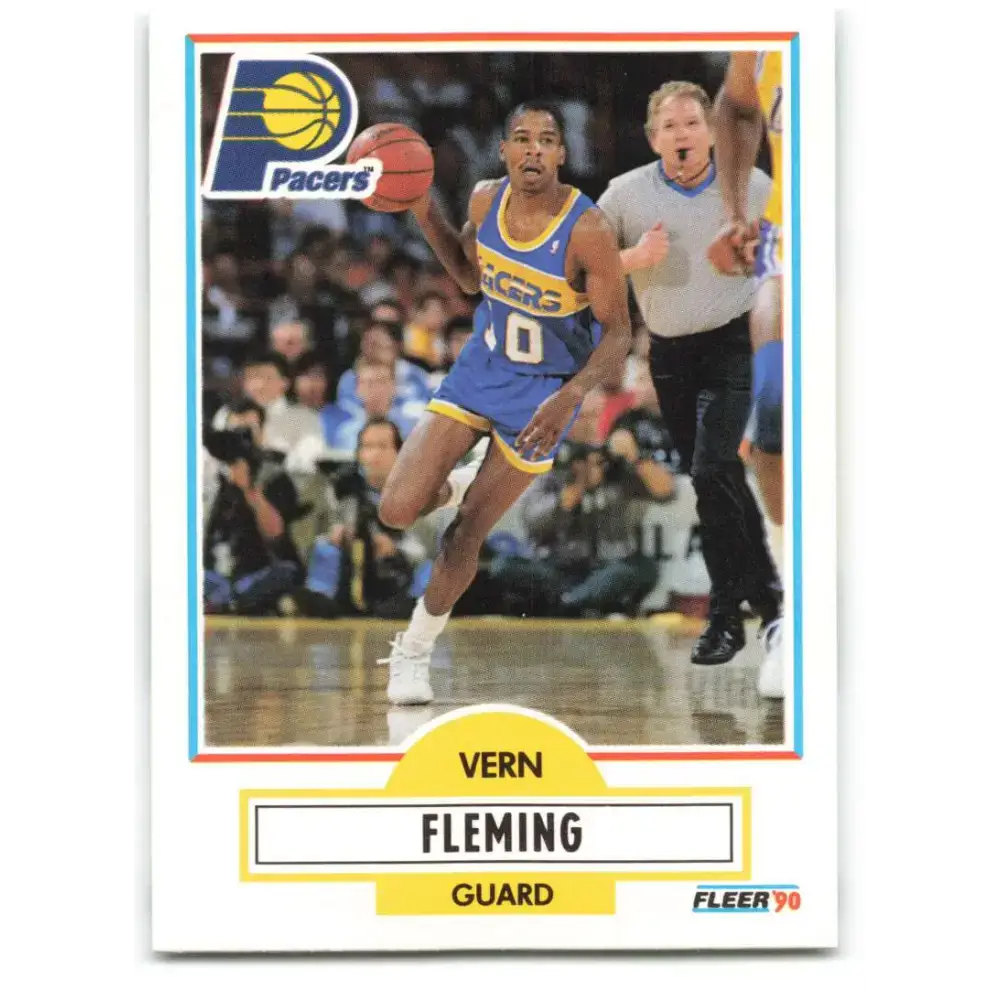 1990-91 Fleer #76 Vern Fleming EX Excellent Indiana Pacers Basketball Card - Basketball Card Single
