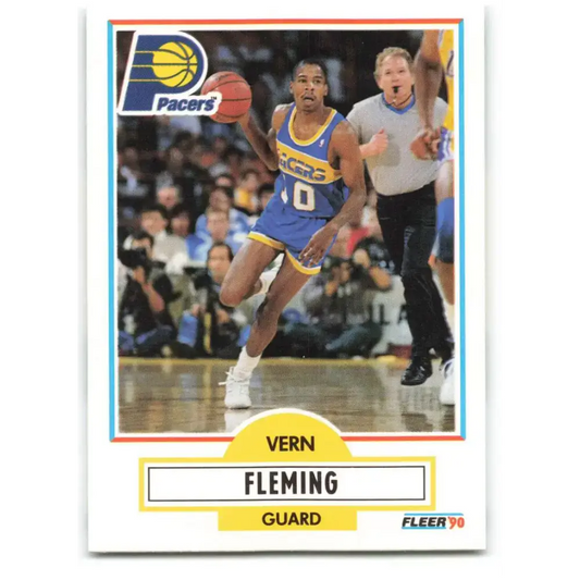 1990-91 Fleer #76 Vern Fleming EX Excellent Indiana Pacers Basketball Card