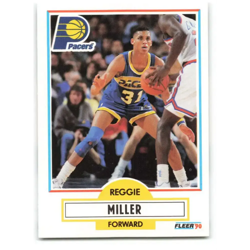 1990-91 Fleer #78 Reggie Miller EX Excellent Indiana Pacers Basketball Card - Basketball Card Single