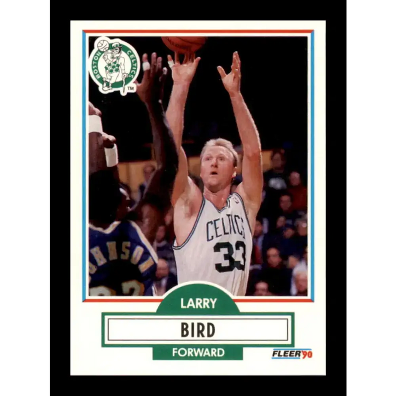 1990-91 Fleer #8 Larry Bird EX Excellent Boston Celtics Basketball Card - Basketball Card Single