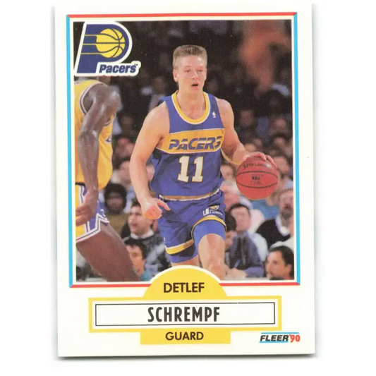 1990-91 Fleer #81 Detlef Schrempf EX Excellent Indiana Pacers Basketball Card