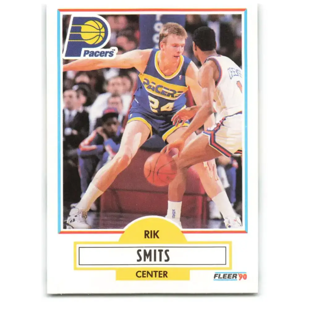 1990-91 Fleer #82 Rik Smits EX Excellent Indiana Pacers Basketball Card - Basketball Card Single