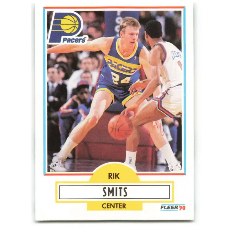 1990-91 Fleer #82 Rik Smits EX Excellent Indiana Pacers Basketball Card - Basketball Card Single