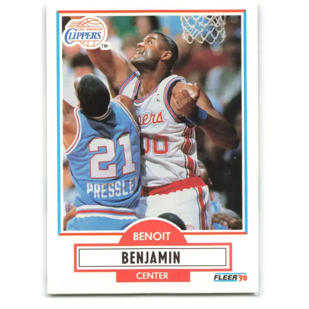 1990-91 Fleer #84 Benoit Benjamin EX Excellent Los Angeles Clippers Basketball Card - Basketball Card Single