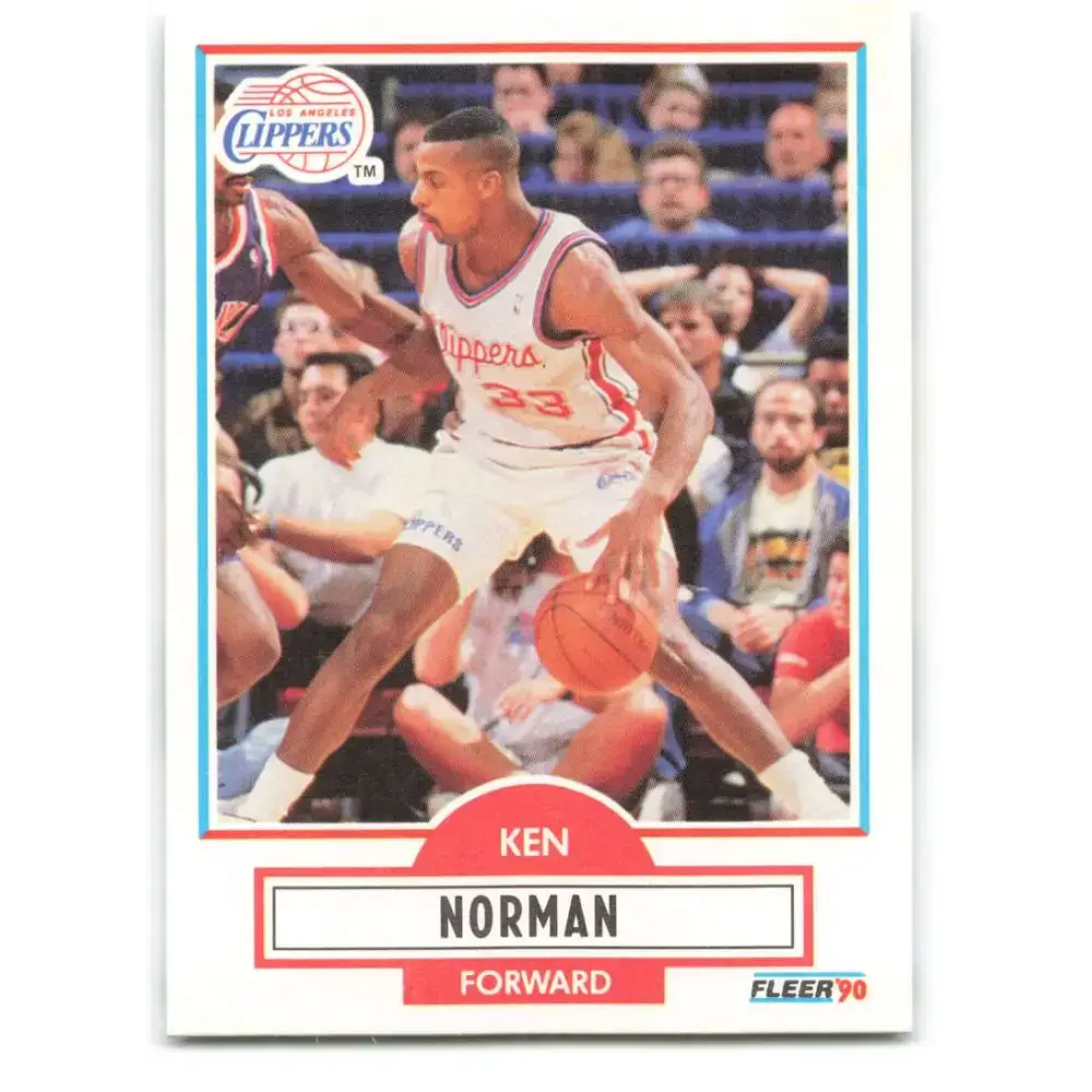 1990-91 Fleer #88 Ken Norman EX Excellent Los Angeles Clippers Basketball Card - Basketball Card Single
