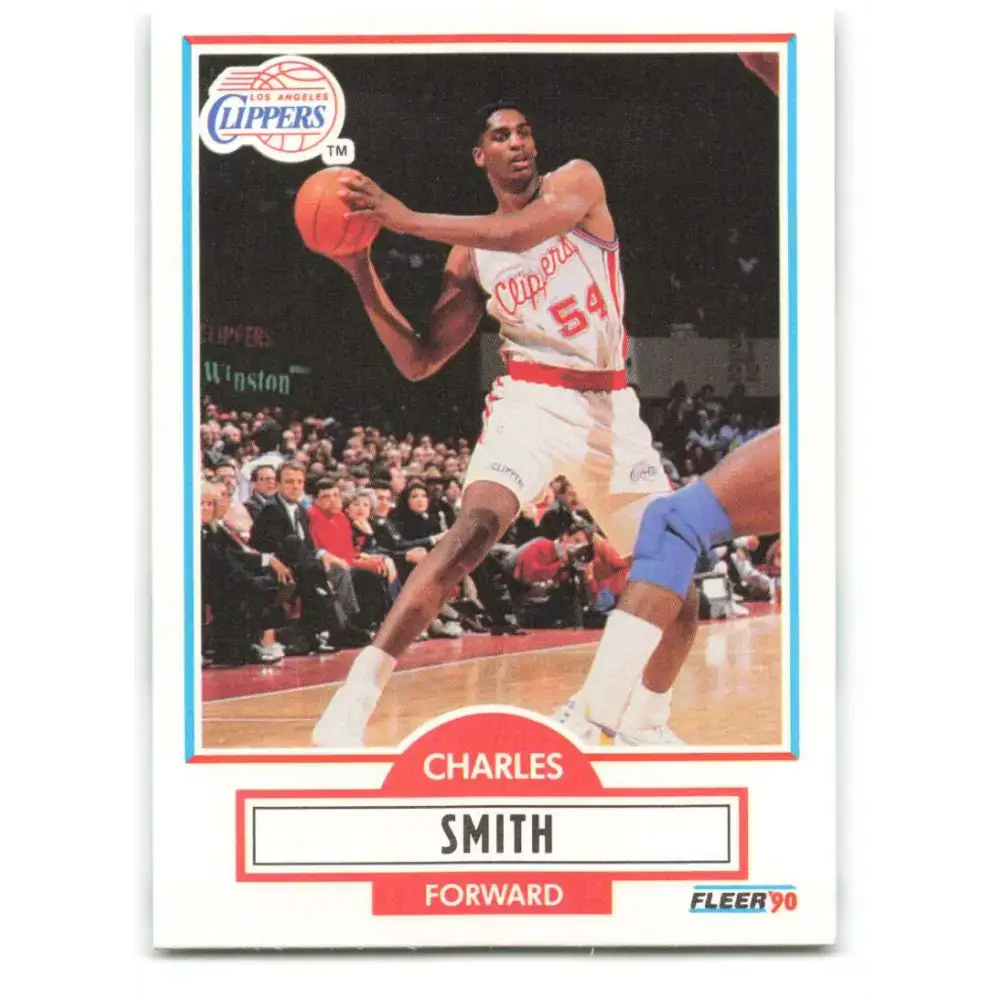 1990-91 Fleer #89 Charles Smith EX Excellent Los Angeles Clippers Basketball Card - Basketball Card Single