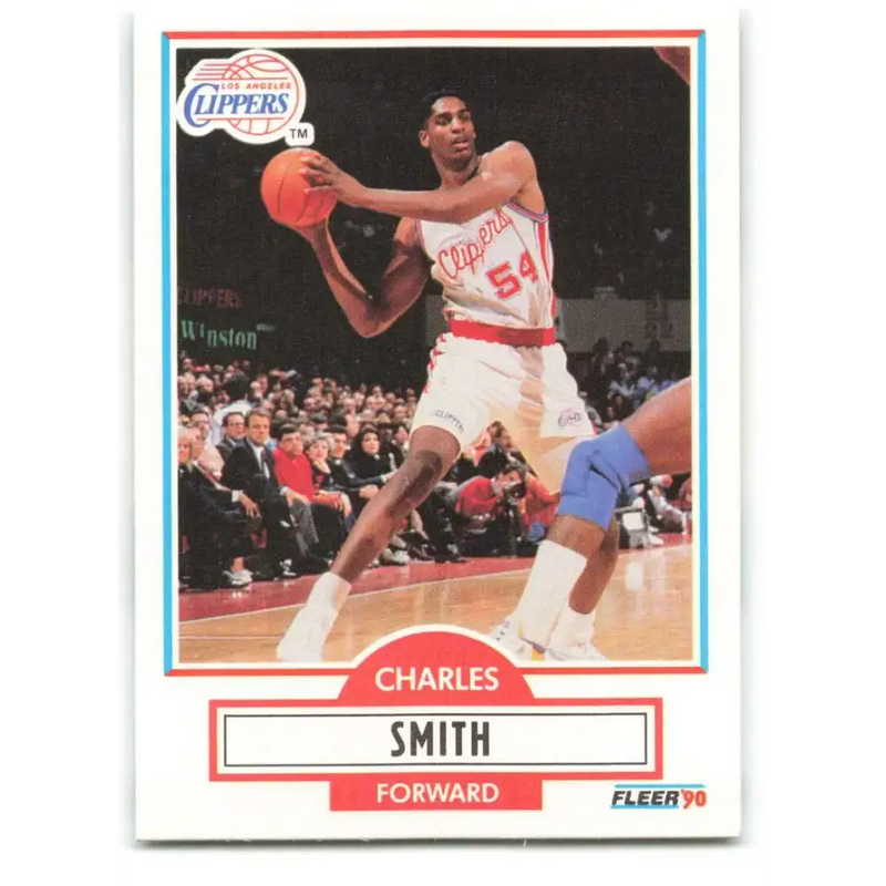 1990-91 Fleer #89 Charles Smith EX Excellent Los Angeles Clippers Basketball Card - Basketball Card Single
