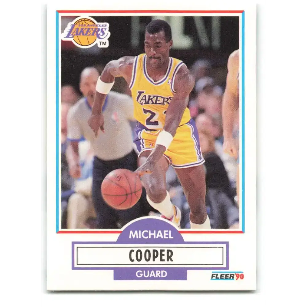 1990-91 Fleer #90 Michael Cooper EX Excellent Los Angeles Lakers Basketball Card - Basketball Card Single