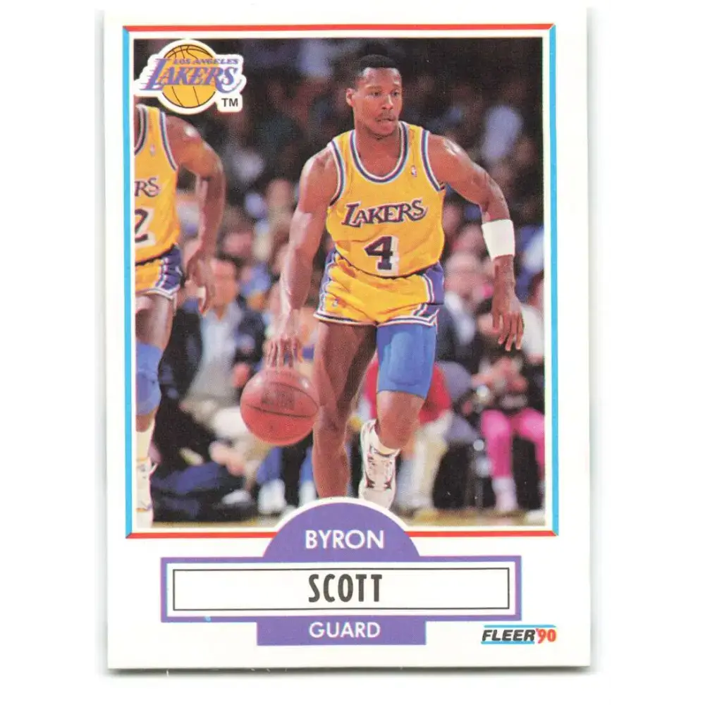 1990-91 Fleer #94 Byron Scott EX Excellent Los Angeles Lakers Basketball Card - Basketball Card Single