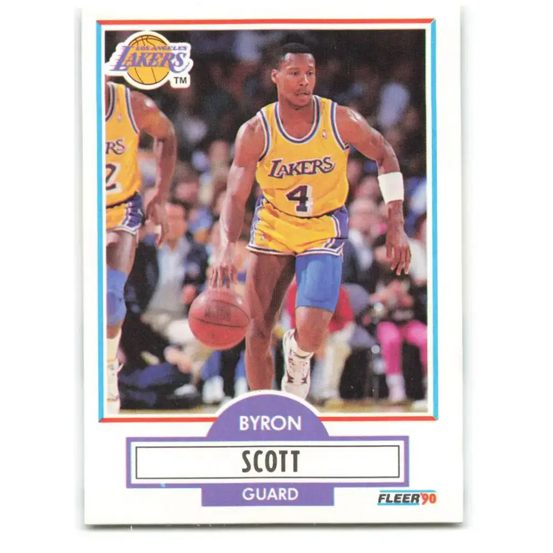 1990-91 Fleer #94 Byron Scott EX Excellent Los Angeles Lakers Basketball Card - Basketball Card Single