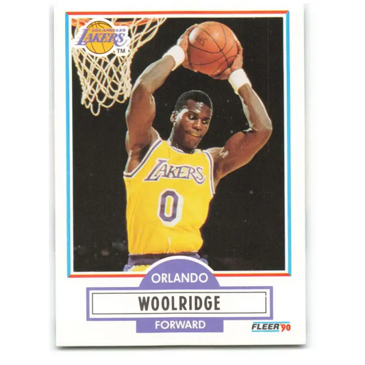 1990-91 Fleer #96 Orlando Woolridge EX Excellent Los Angeles Lakers Basketball Card