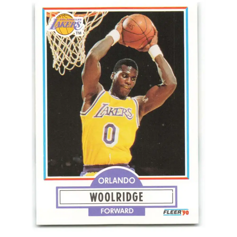 1990-91 Fleer #96 Orlando Woolridge EX Excellent Los Angeles Lakers Basketball Card - Basketball Card Single