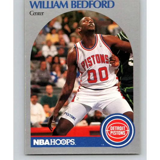 1990-91 Hoops #102 William Bedford NM-MT RC Rookie Detroit Pistons Basketball Card - Basketball Card Single
