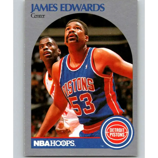 1990-91 Hoops #104 James Edwards NM-MT Detroit Pistons Basketball Card - Basketball Card Single