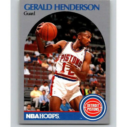1990-91 Hoops #106 Gerald Henderson NM-MT SP Detroit Pistons Basketball Card - Basketball Card Single