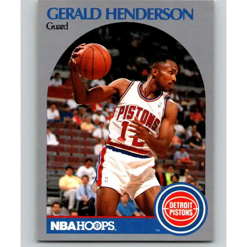 1990-91 Hoops #106 Gerald Henderson NM-MT SP Detroit Pistons Basketball Card - Basketball Card Single