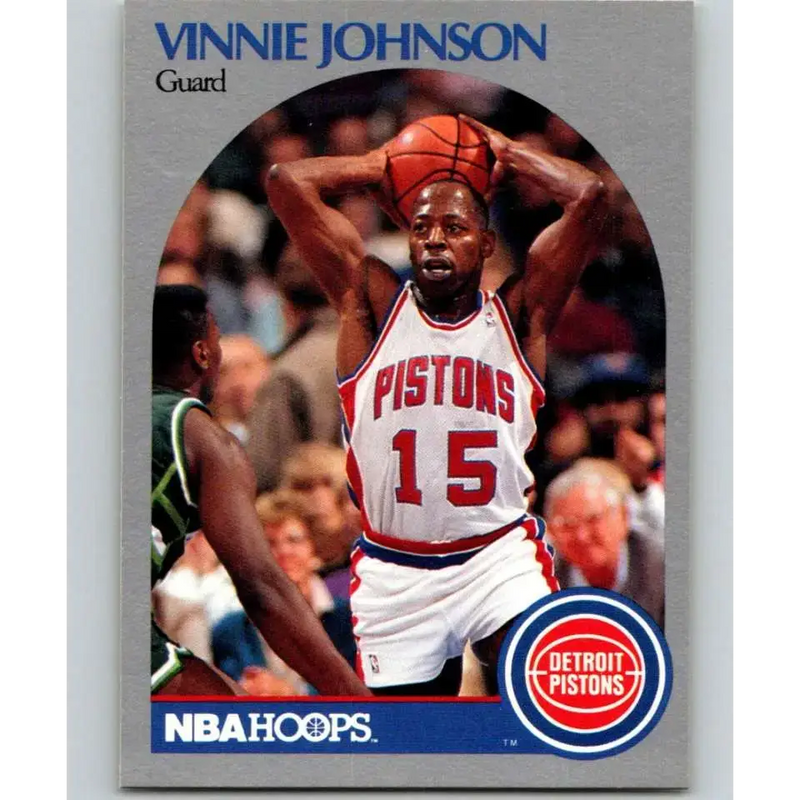 1990-91 Hoops #107 Vinnie Johnson NM-MT Detroit Pistons Basketball Card - Basketball Card Single