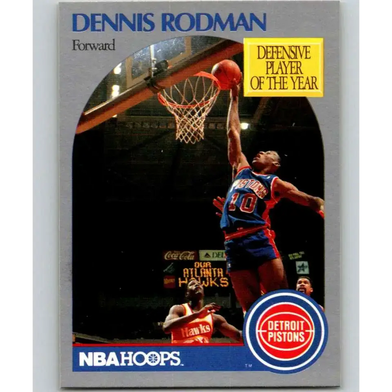 1990-91 Hoops #109 Dennis Rodman NM-MT Detroit Pistons Basketball Card - Basketball Card Single
