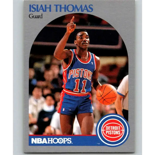1990-91 Hoops #111 Isiah Thomas NM-MT Detroit Pistons Basketball Card - Basketball Card Single
