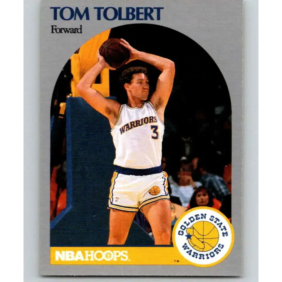 1990-91 Hoops #121 Tom Tolbert NM-MT RC Rookie Golden State Warriors Basketball Card - Basketball Card Single