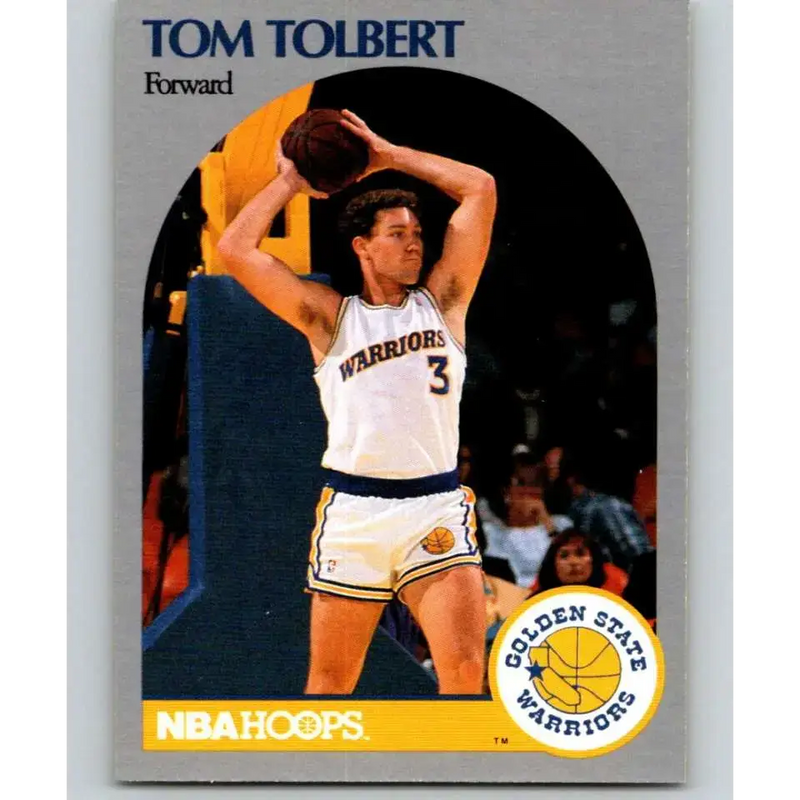 1990-91 Hoops #121 Tom Tolbert NM-MT RC Rookie Golden State Warriors Basketball Card - Basketball Card Single