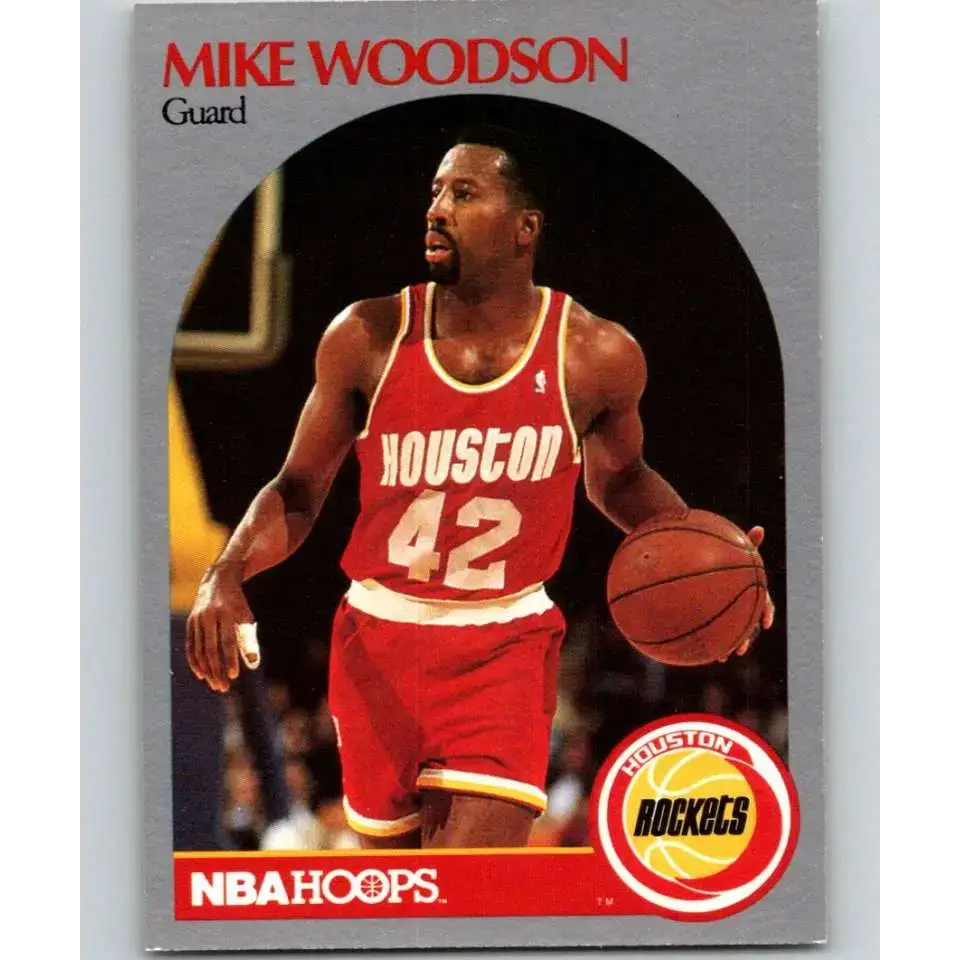 1990-91 Hoops #131 Mike Woodson NM-MT Houston Rockets Basketball Card - Basketball Card Single