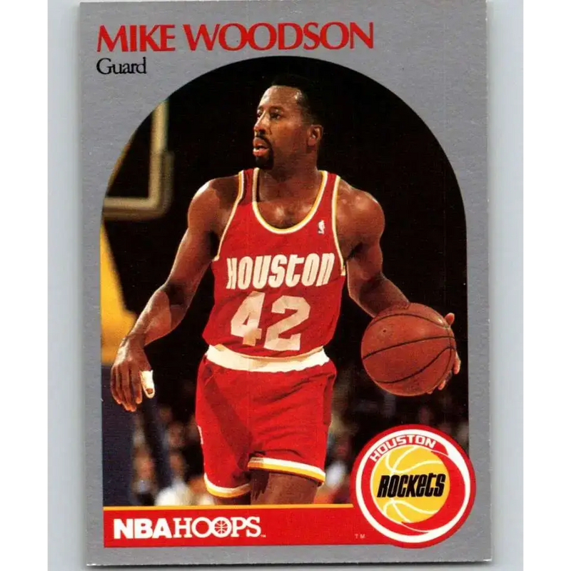 1990-91 Hoops #131 Mike Woodson NM-MT Houston Rockets Basketball Card - Basketball Card Single