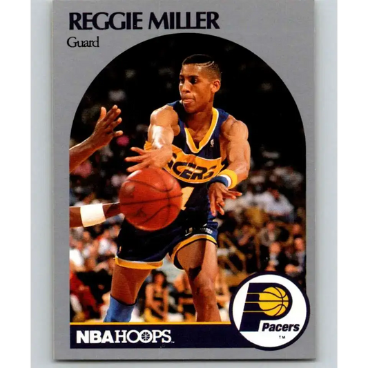 1990-91 Hoops #135 Reggie Miller NM-MT Indiana Pacers Basketball Card - Basketball Card Single