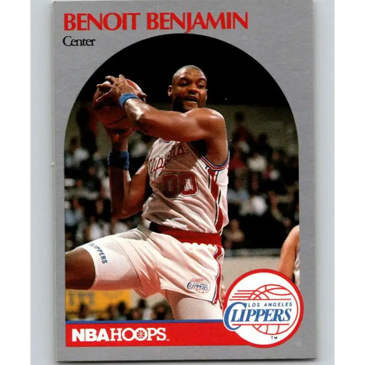 1990-91 Hoops #142 Benoit Benjamin NM-MT Los Angeles Clippers Basketball Card - Basketball Card Single