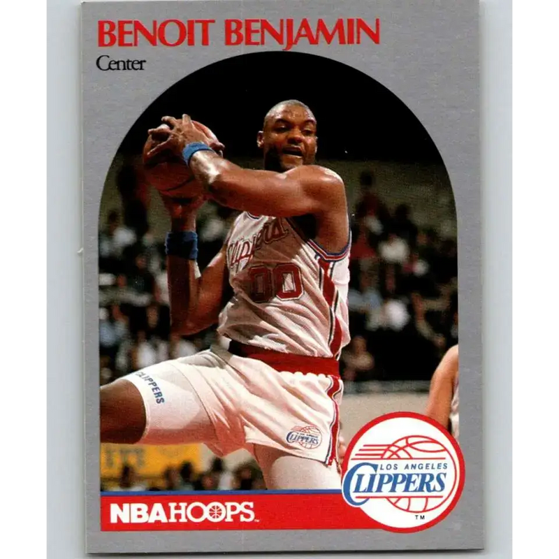 1990-91 Hoops #142 Benoit Benjamin NM-MT Los Angeles Clippers Basketball Card - Basketball Card Single