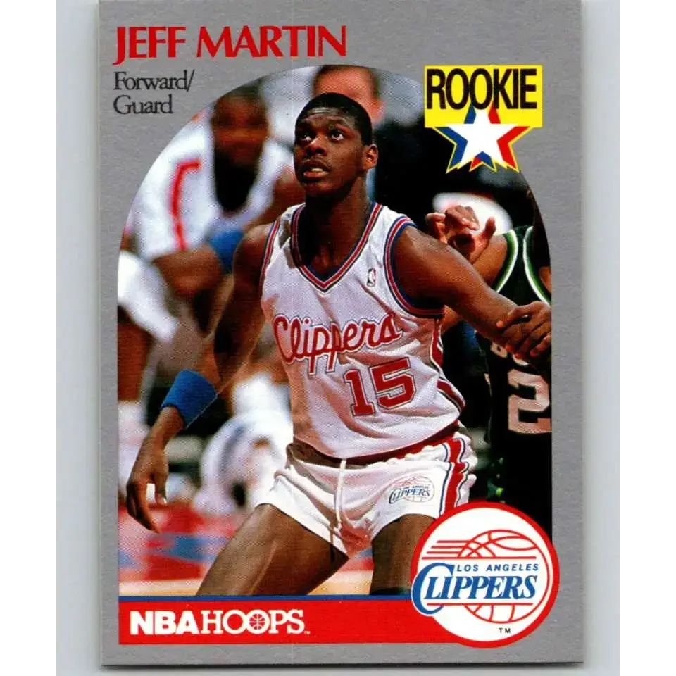 1990-91 Hoops #148 Jeff Martin NM-MT RC Rookie Los Angeles Clippers Basketball Card - Basketball Card Single