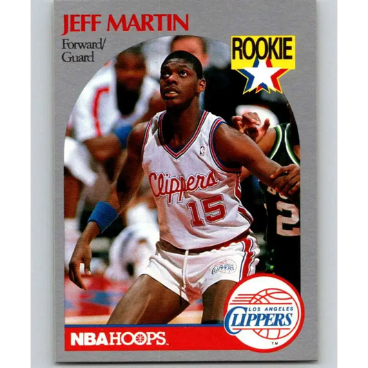 1990-91 Hoops #148 Jeff Martin NM-MT RC Rookie Los Angeles Clippers Basketball Card - Basketball Card Single
