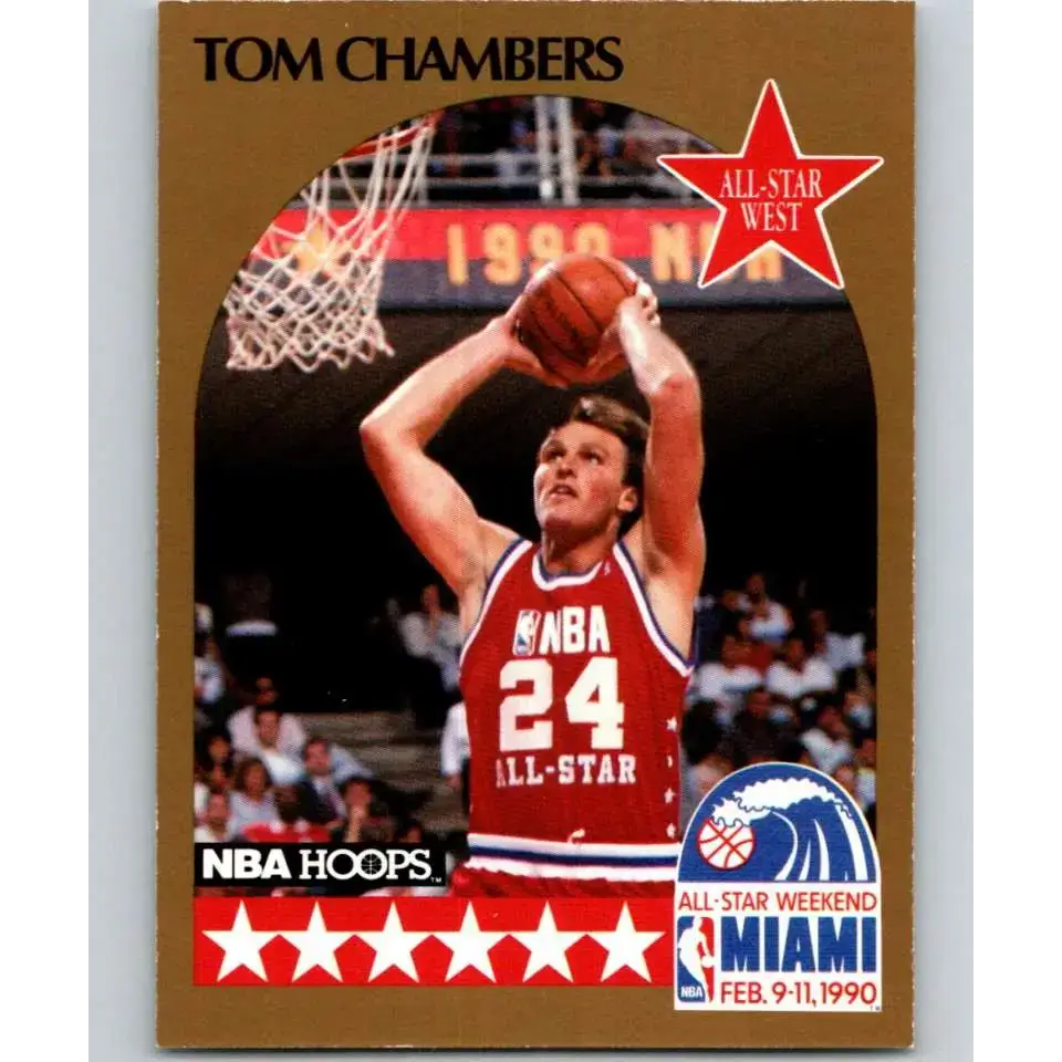 1990-91 Hoops #15 Tom Chambers AS NM-MT SP Phoenix Suns Basketball Card - Basketball Card Single