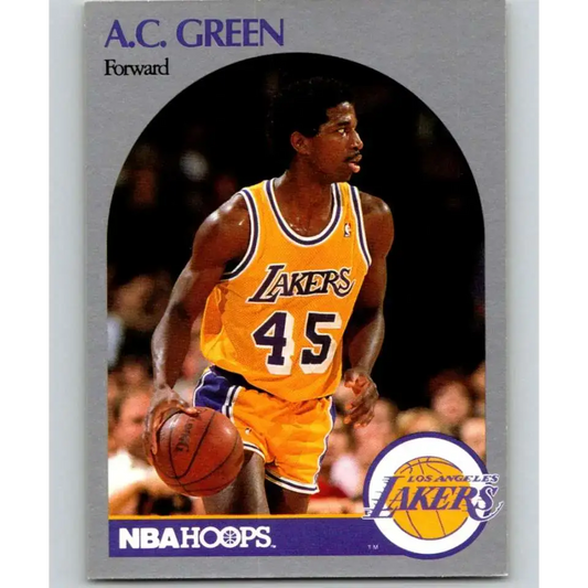 1990-91 Hoops #156 A.C. Green NM-MT Los Angeles Lakers Basketball Card - Basketball Card Single