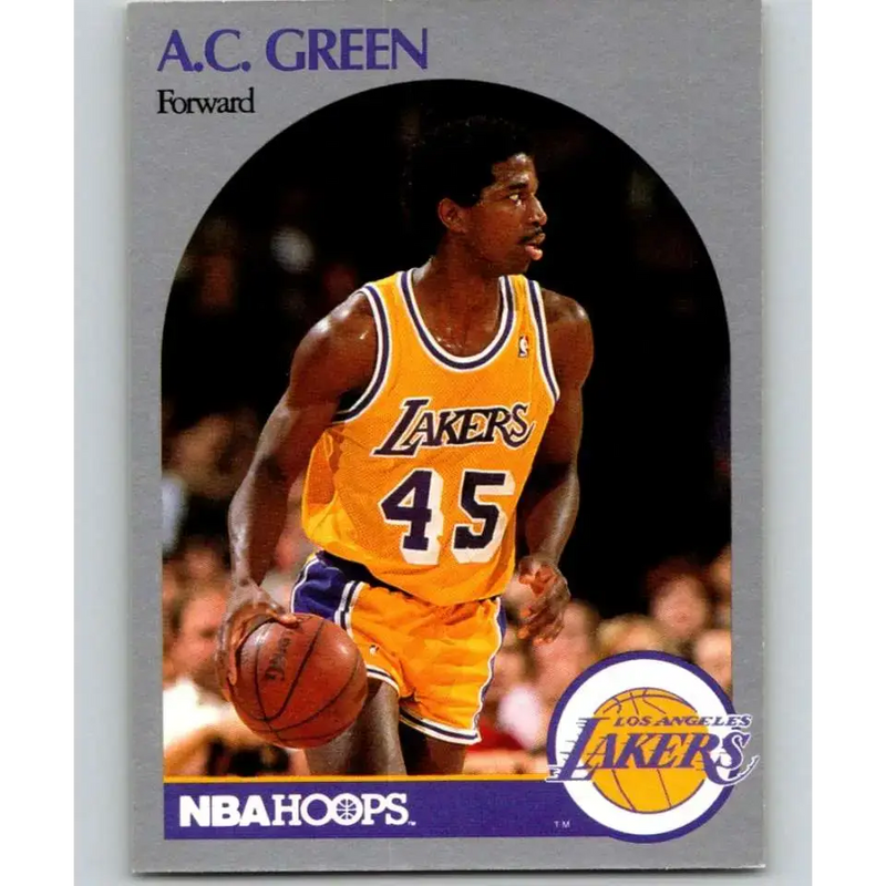 1990-91 Hoops #156 A.C. Green NM-MT Los Angeles Lakers Basketball Card - Basketball Card Single