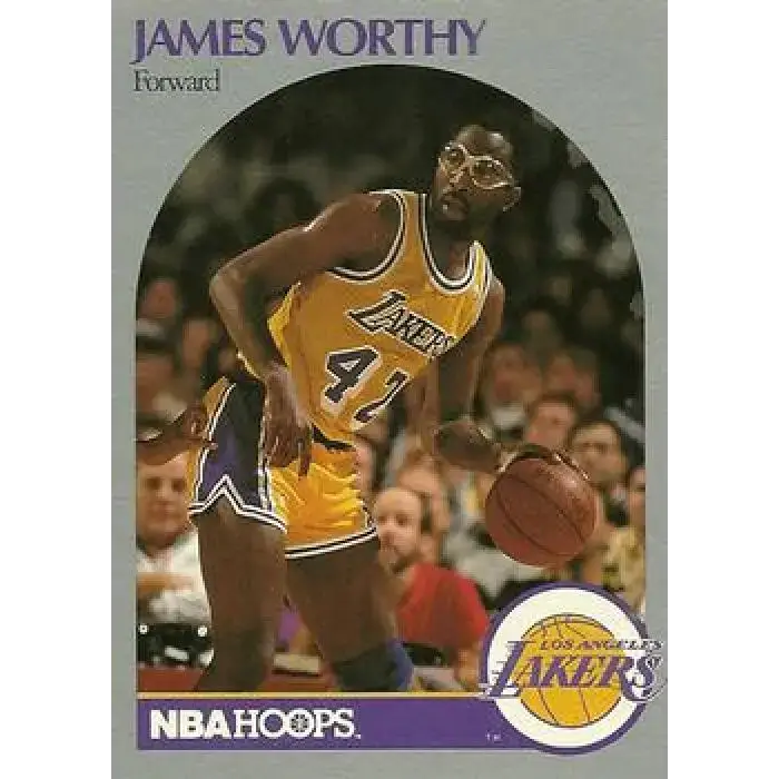 1990-91 Hoops #163 James Worthy NM-MT Los Angeles Lakers Basketball Card - Basketball Card Single
