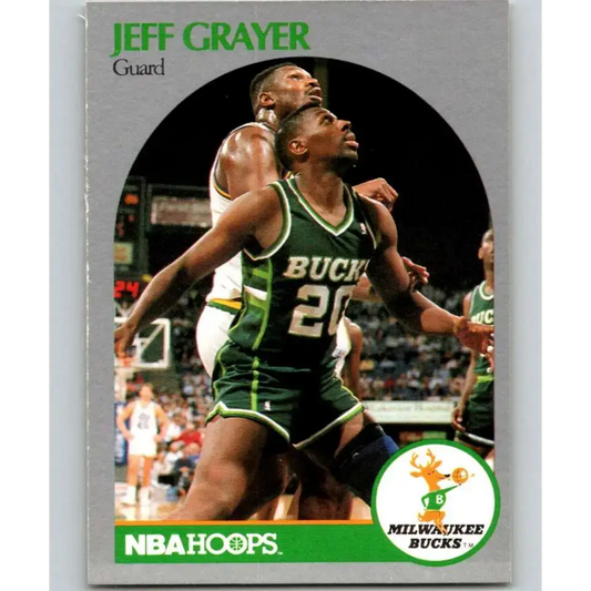 1990-91 Hoops #174 Jeff Grayer NM-MT RC Rookie Milwaukee Bucks Basketball Card - Basketball Card Single