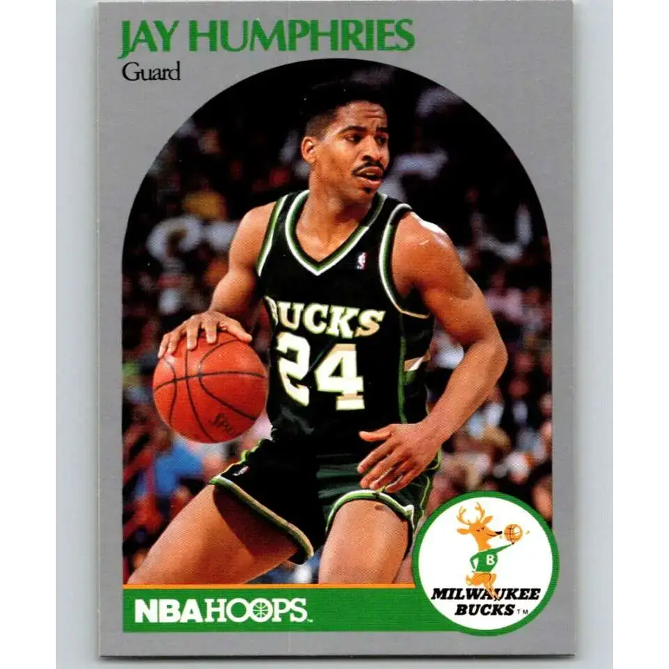1990-91 Hoops #175 Jay Humphries NM-MT Milwaukee Bucks Basketball Card - Basketball Card Single