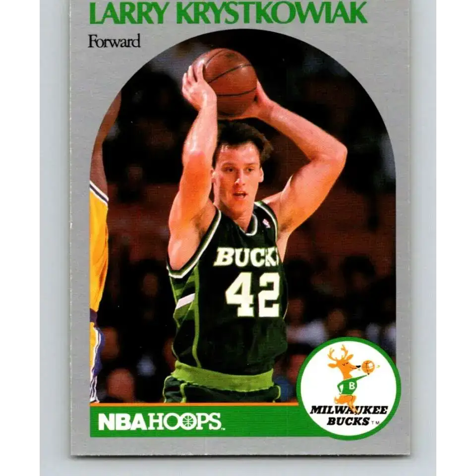 1990-91 Hoops #177 Larry Krystkowiak NM-MT Milwaukee Bucks Basketball Card - Basketball Card Single