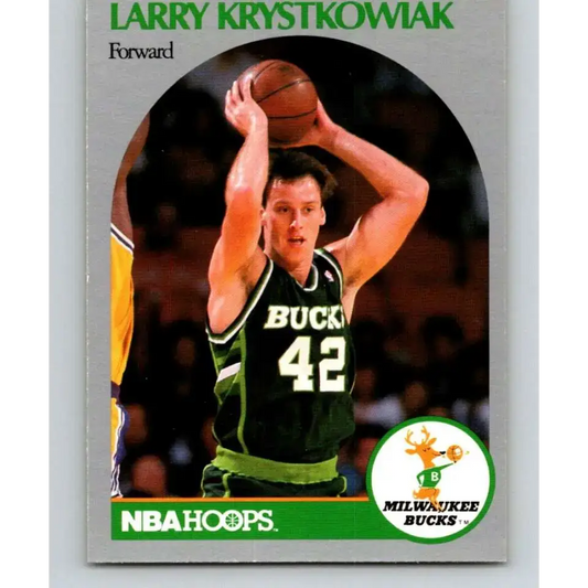 1990-91 Hoops #177 Larry Krystkowiak NM-MT Milwaukee Bucks Basketball Card - Basketball Card Single