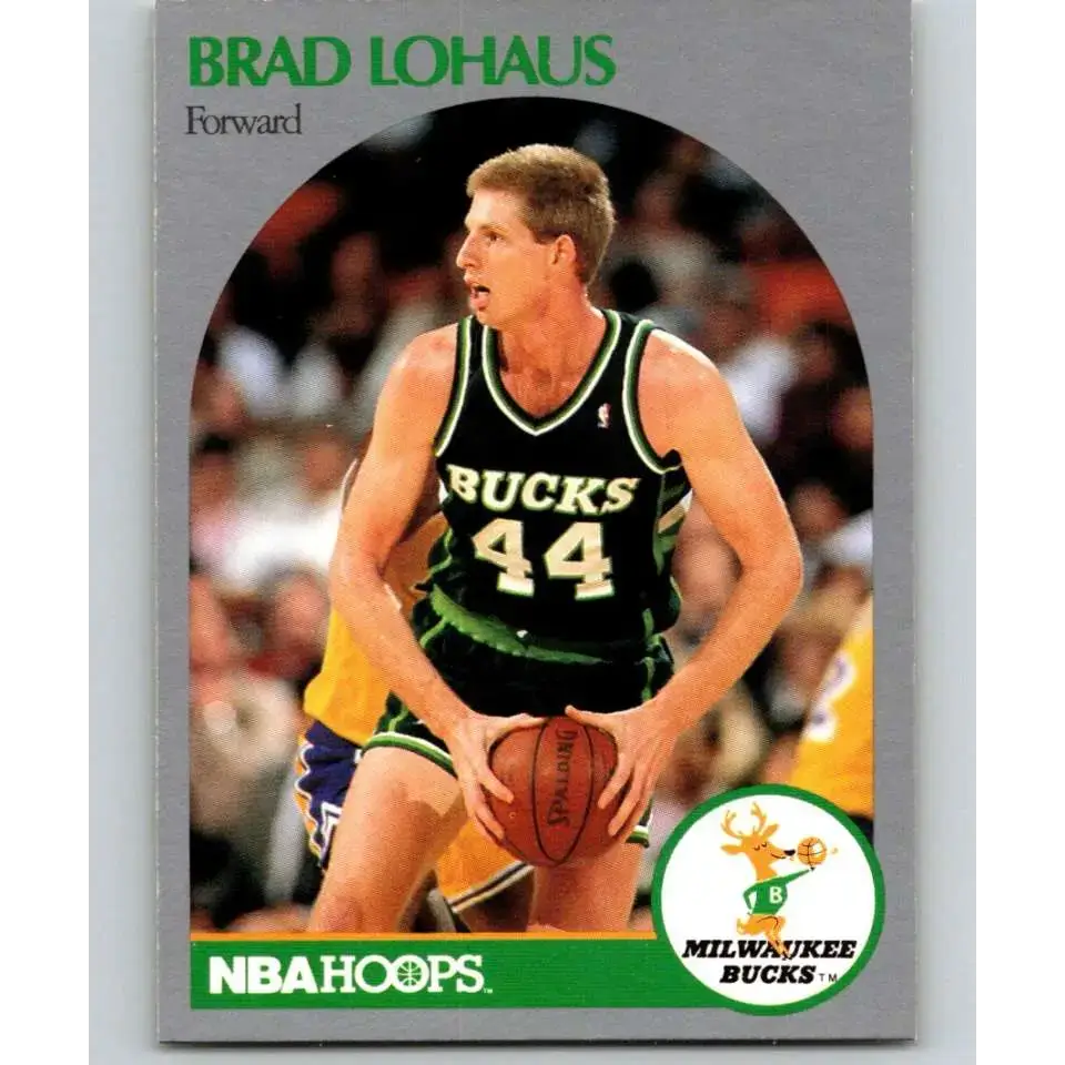 1990-91 Hoops #178 Brad Lohaus NM-MT Milwaukee Bucks Basketball Card - Basketball Card Single