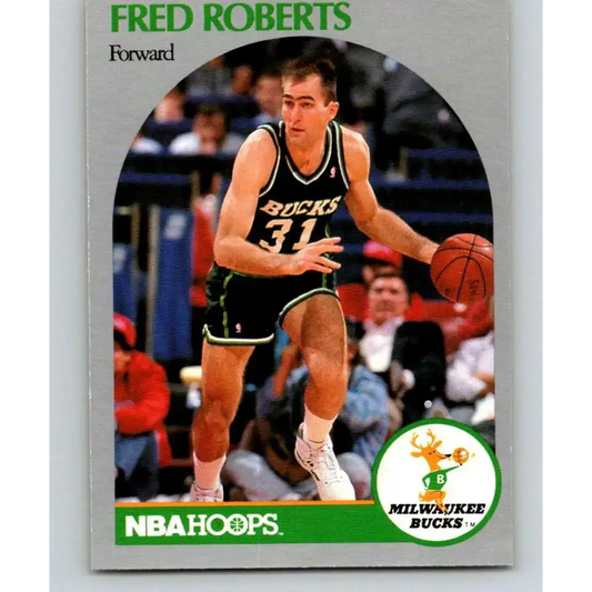 1990-91 Hoops #181 Fred Roberts NM-MT Milwaukee Bucks Basketball Card - Basketball Card Single