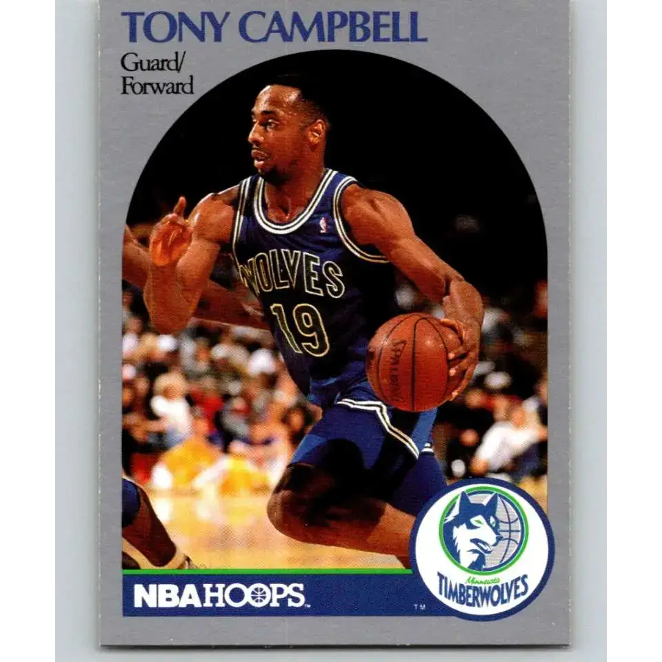 1990-91 Hoops #185 Tony Campbell NM-MT Minnesota Timberwolves Basketball Card - Basketball Card Single
