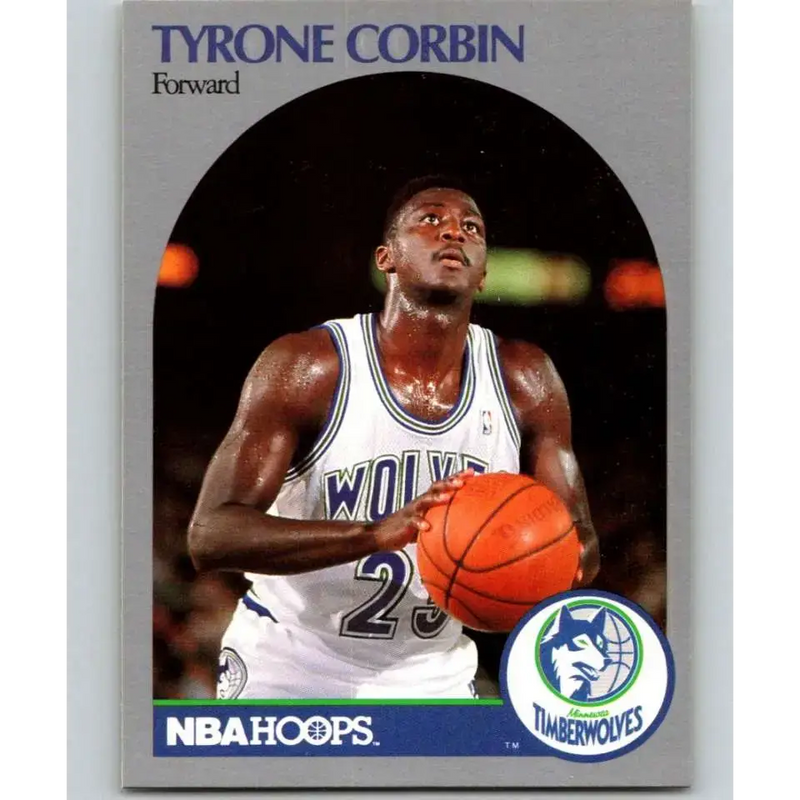 1990-91 Hoops #186 Tyrone Corbin NM-MT Minnesota Timberwolves Basketball Card - Basketball Card Single